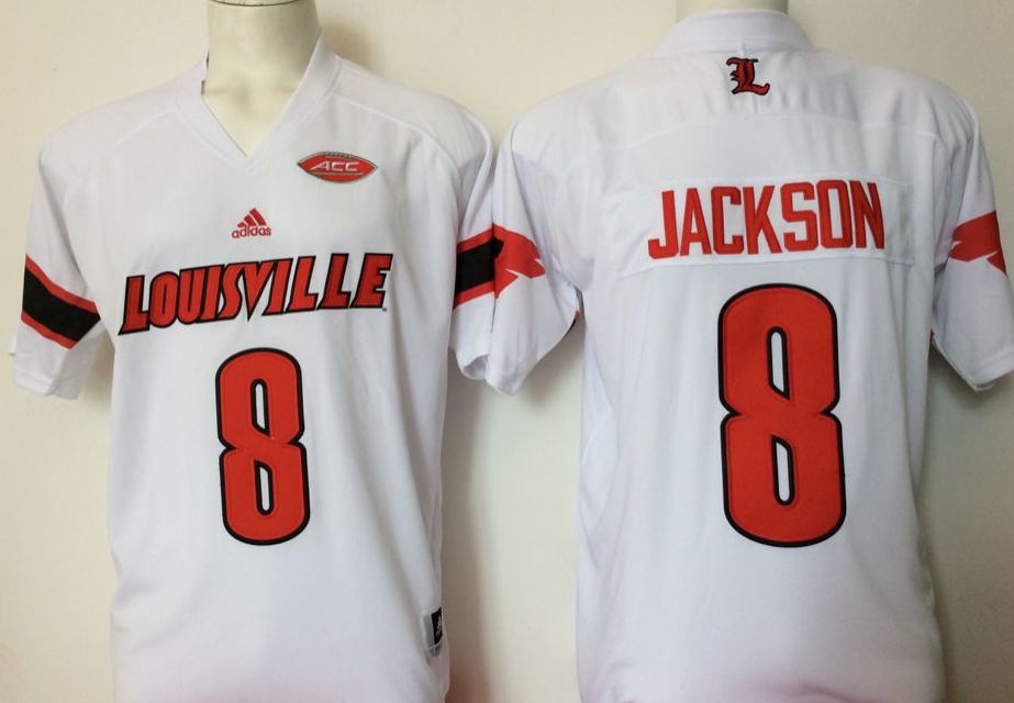 Men Louisville Cardinals 8 Jackson White 2025 NCAA Jersey